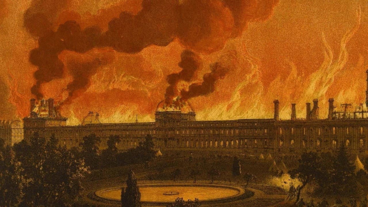 Le Brasier, Le Louvre incendié par la Commune