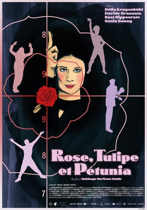 Rose, tulip and petunia